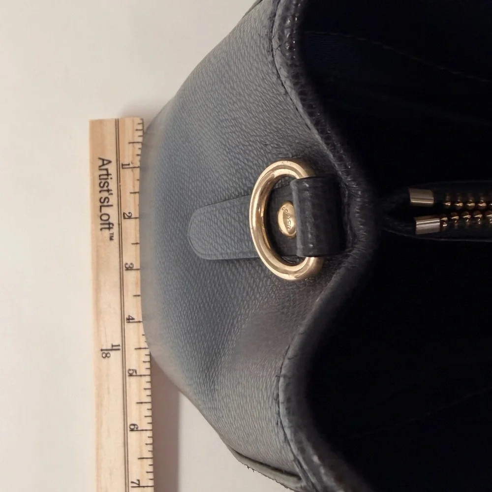 Coach Margot Carryall Satchel Purse | Navy Blue with Gold Hardware
